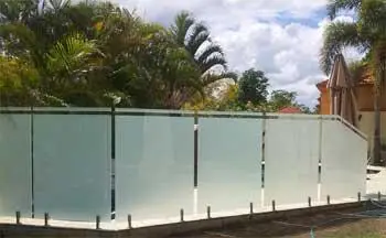 External frosted film on pool fence in Middle Park Brisbane